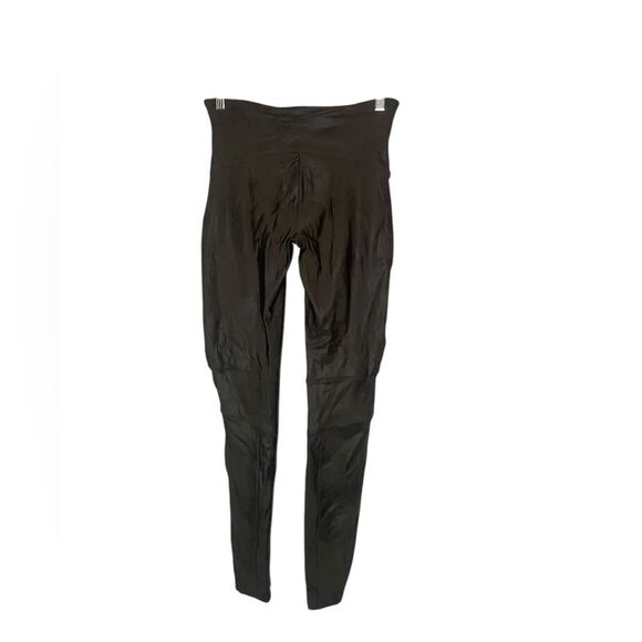 Spanx Faux Leather Moto Leggings Metallic Colored Size Large - Picture 2 of 14